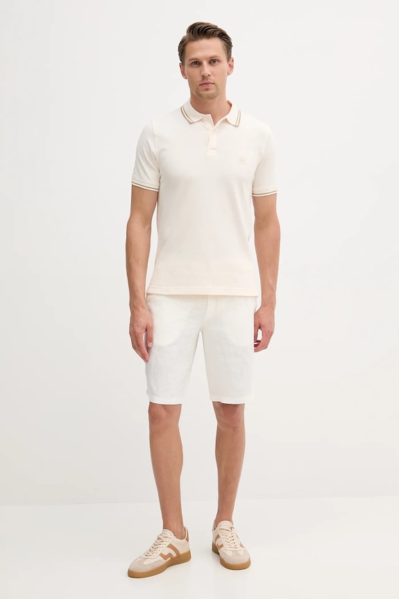 United Colors of Benetton polo 3F9HU302E beige SS25