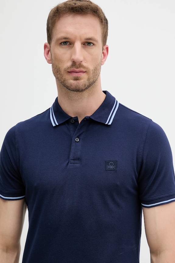 United Colors of Benetton polo granatowy 3F9HU302E