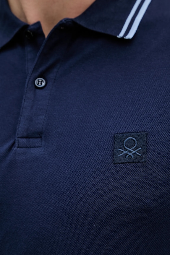United Colors of Benetton polo 3F9HU302E granatowy