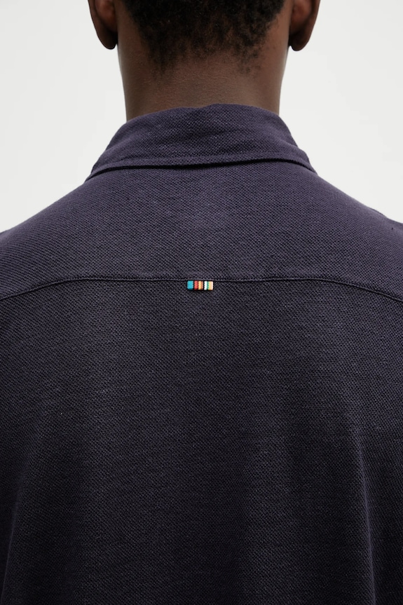 Plátěné polo tričko Paul Smith námořnická modř M1R.446Z.P01764