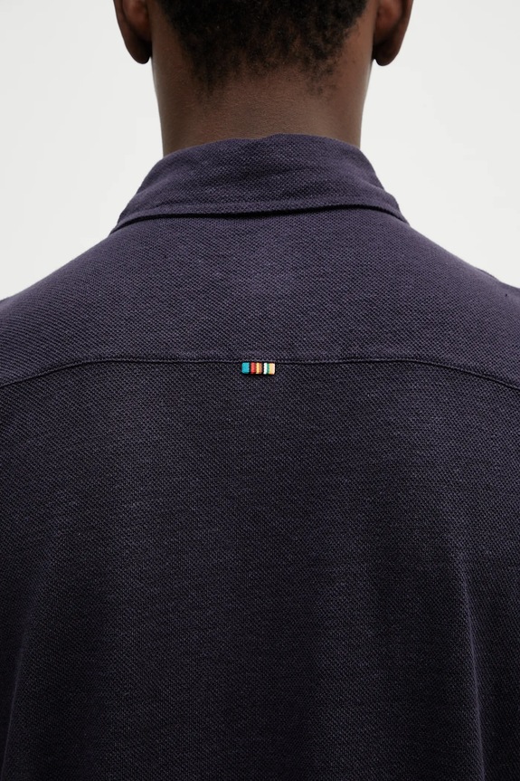 Paul Smith linen blend polo shirt navy M1R.446Z.P01764