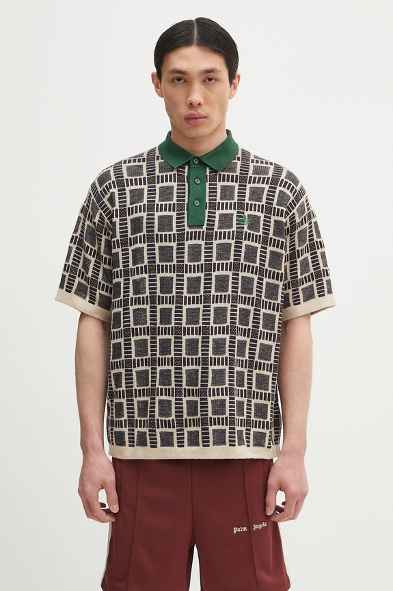 adidas Originals polo shirt x Brain Dead Dead Planet friendly brown JN7151