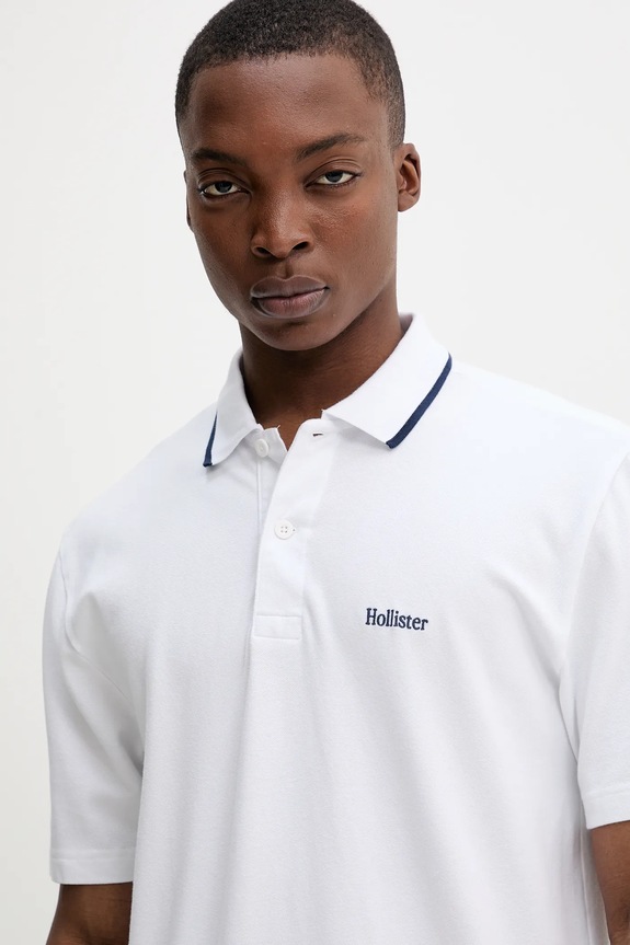 Πόλο Hollister Co. λευκό KI324.5199.100