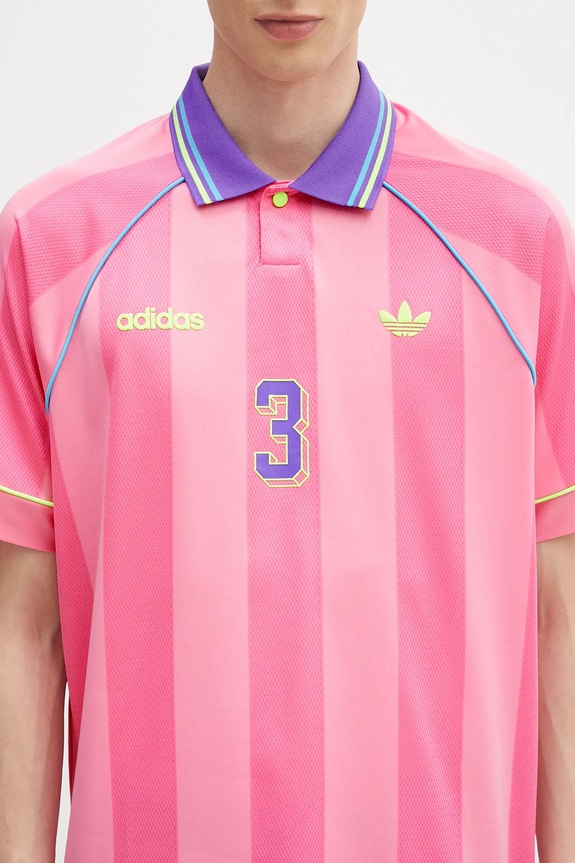 adidas Originals polo shirt Jcquard Jersey pink KD2255
