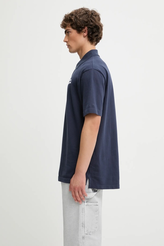 Хлопковое поло Maison Kitsuné Maison Kitsune Handwriting Comfort MM00201KJ7010 тёмно-синий SS25
