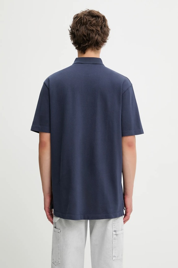 Одежда Хлопковое поло Maison Kitsuné Maison Kitsune Handwriting Comfort MM00201KJ7010 тёмно-синий