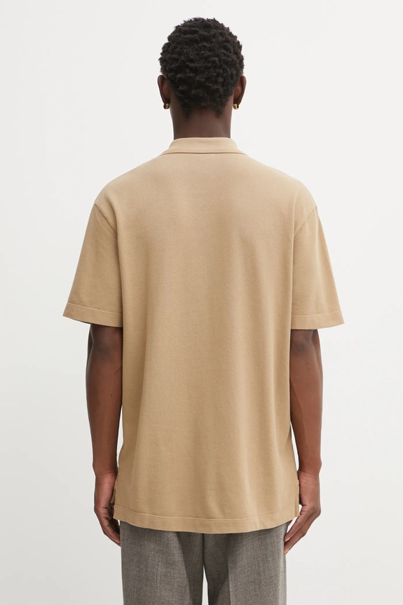 Clothing Maison Kitsuné cotton polo shirt Bold Fox Head Patch Comfort MM00210KJ7010 beige