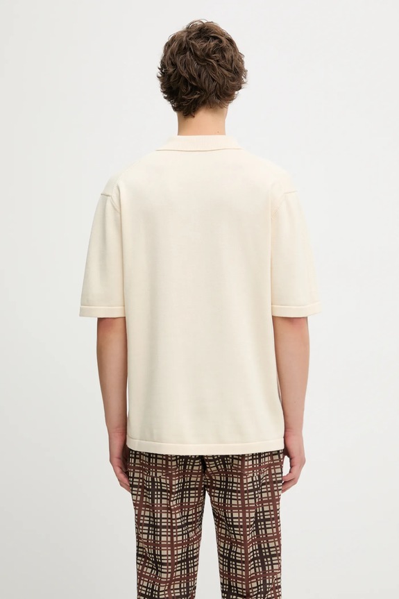 Abbigliamento Maison Kitsuné polo in cotone Bold Fox Head Embroidered OM00205KT1135 beige