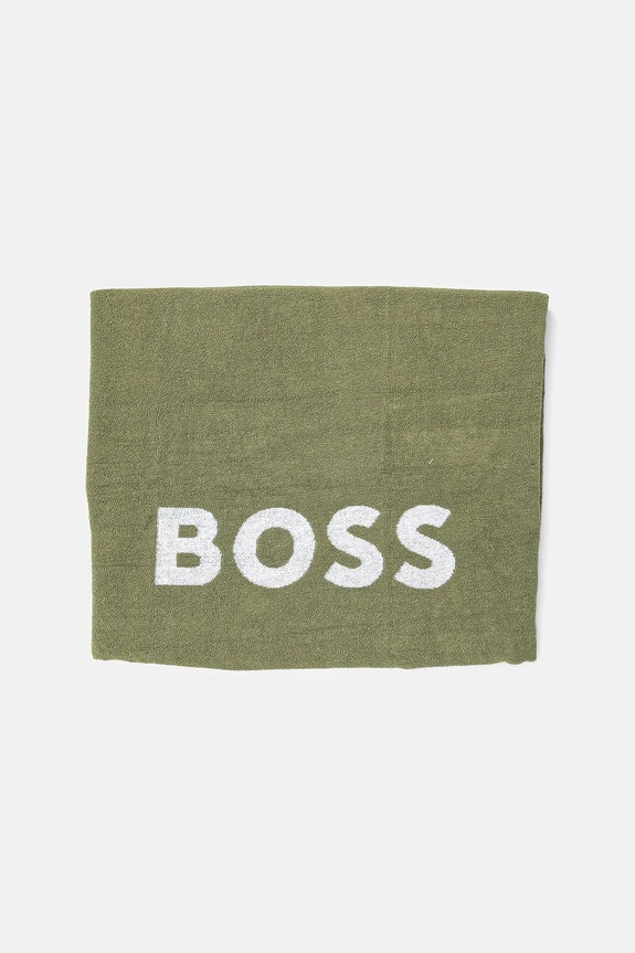 BOSS duży ręcznik bawełniany Louis 90 x 180 cm 50540419 zielony SS25