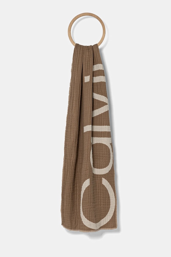 Bavlněný šátek Calvin Klein látka béžová K60K612879