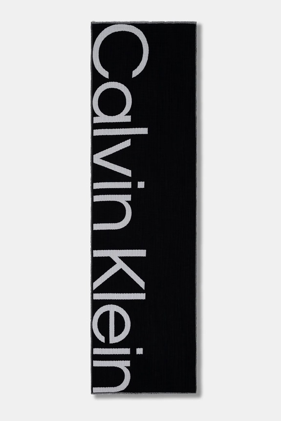 Kiegészítők Calvin Klein pamut sál K60K612879 fekete