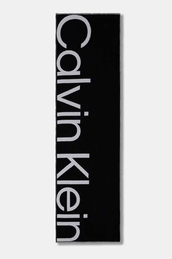 Kiegészítők Calvin Klein pamut sál K60K612879 fekete