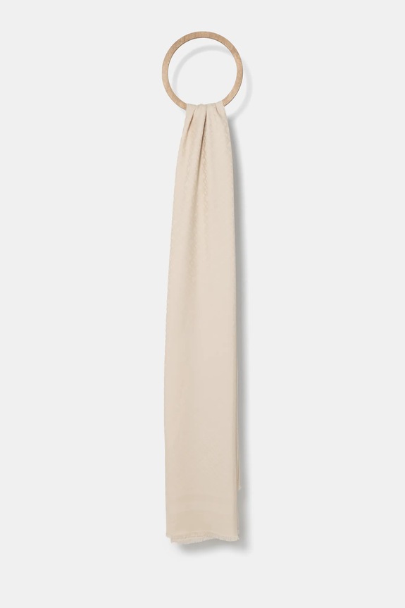 Tommy Hilfiger szal tkanina beżowy AW0AW16852