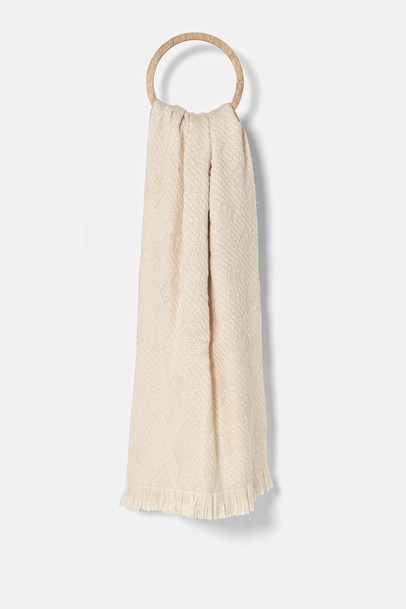 Tommy Hilfiger szalik drobny wzór beżowy AW0AW16853