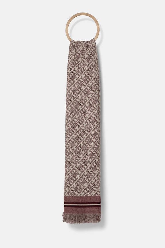 Tommy Hilfiger szalik z domieszką wełny tkanina multicolor AW0AW16856