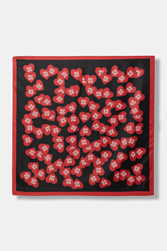 HUGO apaszka Auraize tkanina czarny 50535470