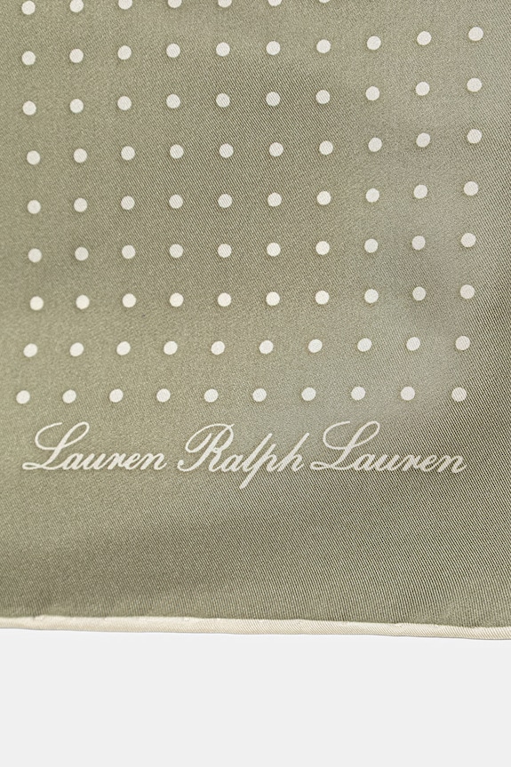 Lauren Ralph Lauren eșarfă pentru femei de mătase 454961462 verde SS26
