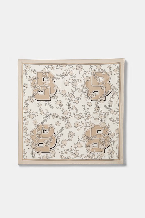 BOSS chusta damska jedwabna Lainy beżowy 50536118