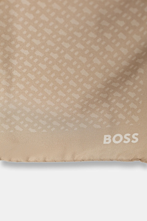 BOSS chusta damska jedwabna Lainy 50536118 beżowy SS26