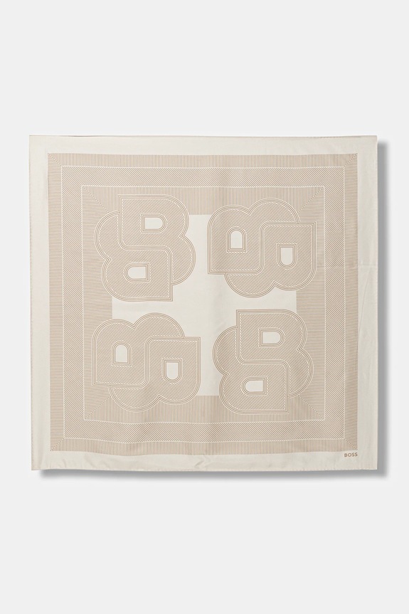 BOSS chusta damska jedwabna Lainy beżowy 50536118