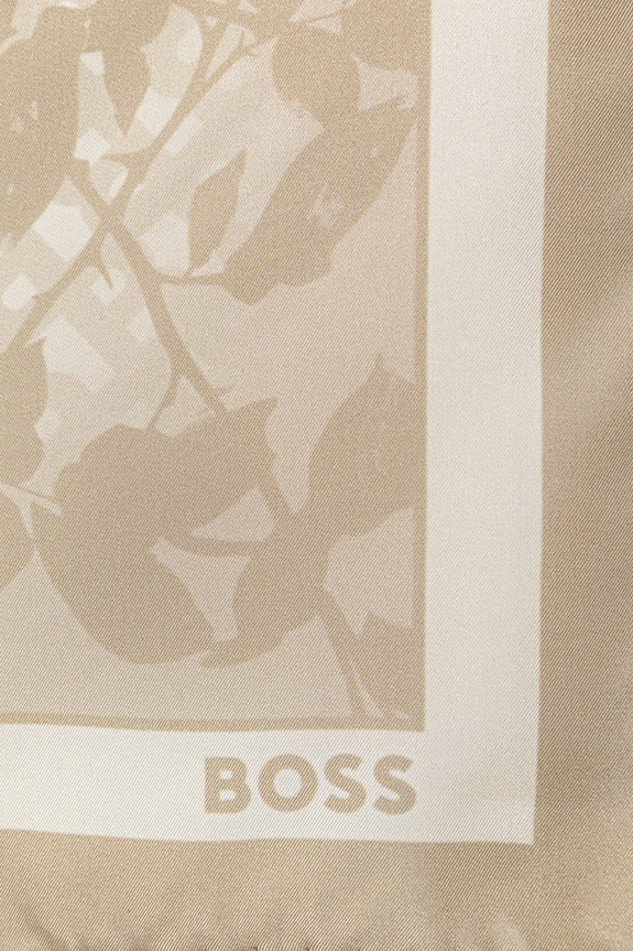 Аксесоари BOSS шал тип кърпа дамски от коприна Lainy 50536118 бежов