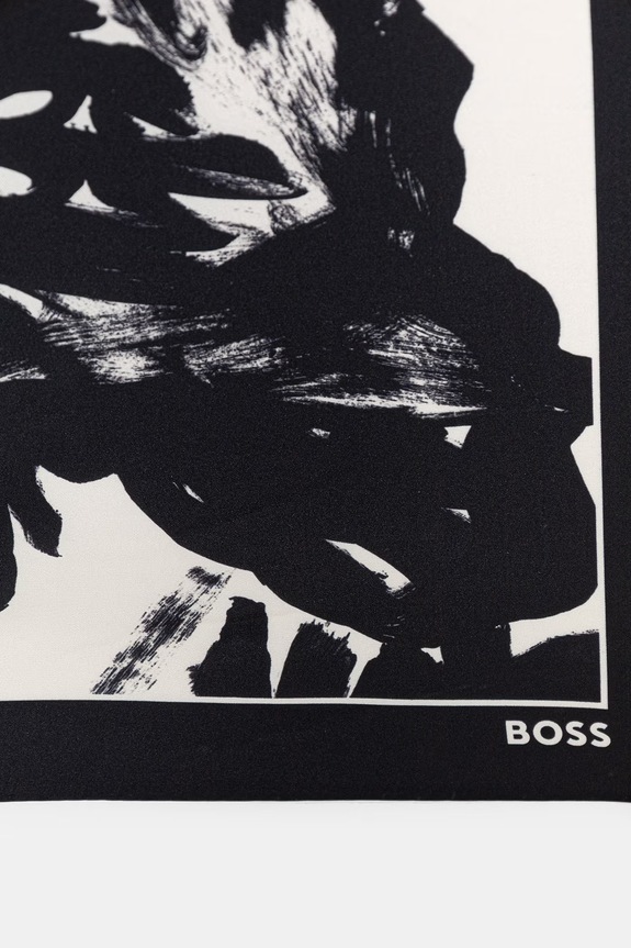 BOSS chusta damska jedwabna Lainy 50536118 czarny SS26
