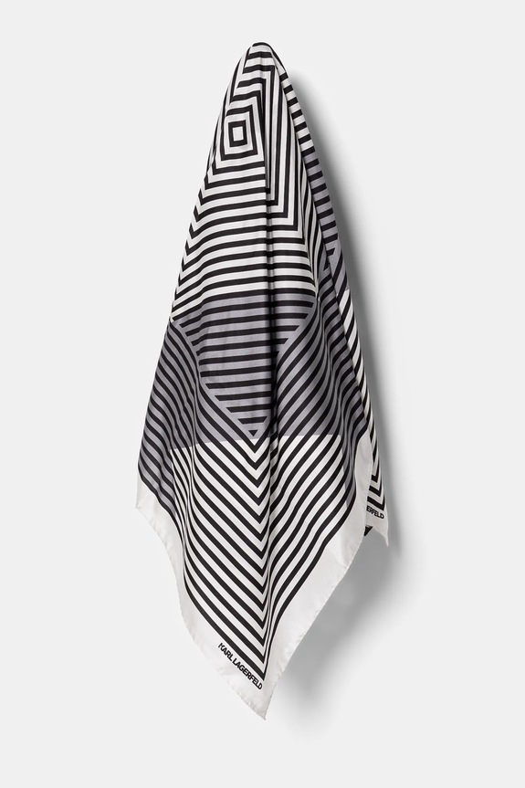 Karl Lagerfeld chusta jedwabna tkanina multicolor A1W33057