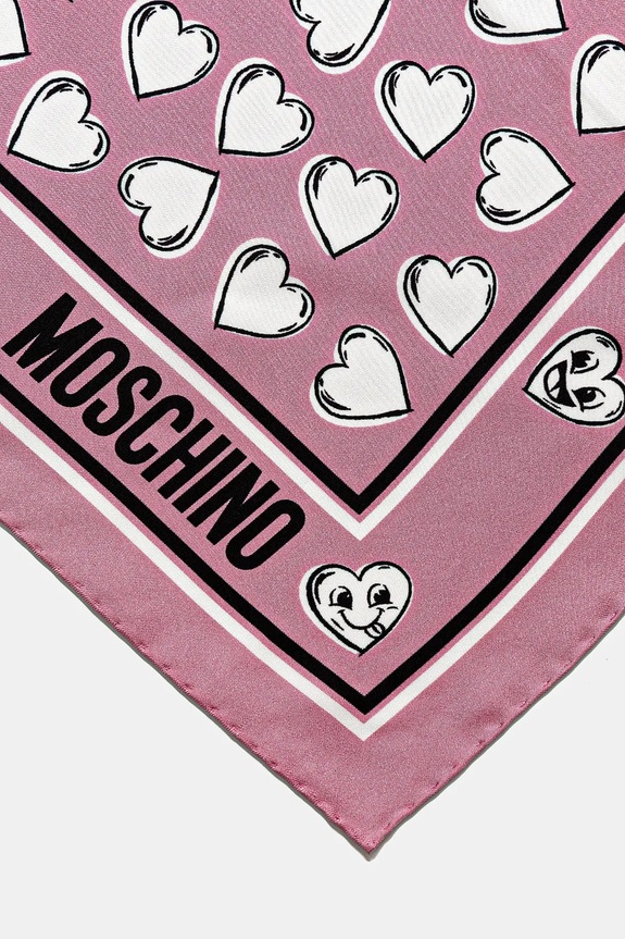 Moschino chusta jedwabna M3211.3549 różowy SS25