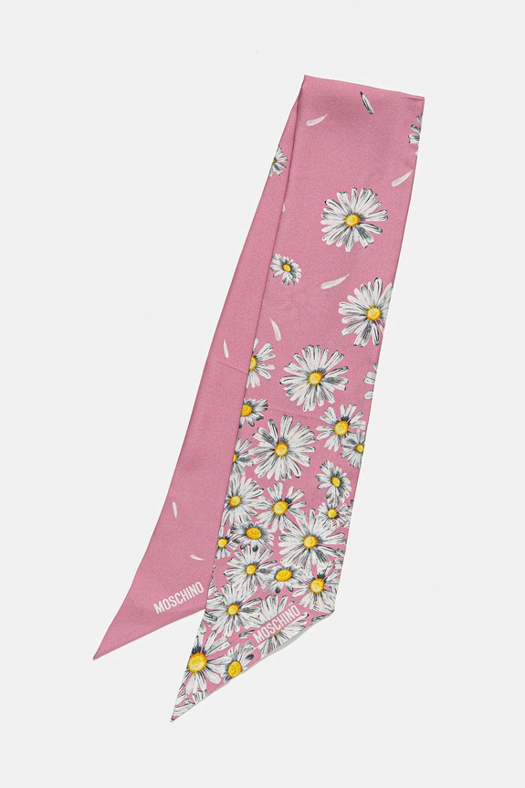 Doplňky Hedvábný šátek Moschino M3252.3242 růžová