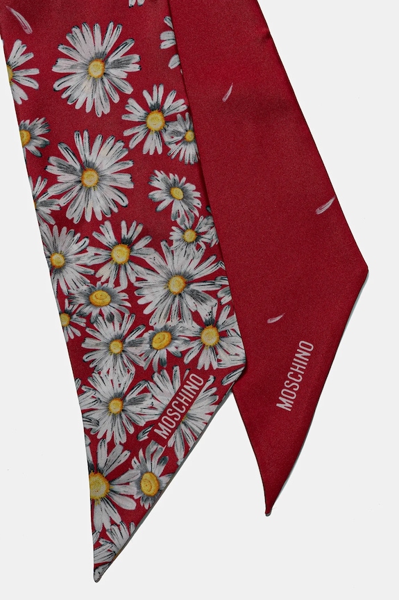 Шелковый платок на шею Moschino M3252.3242 красный SS25