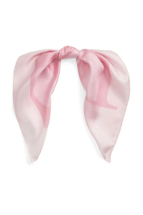 Lauren Ralph Lauren scialle in seta tessuto rosa 454972570