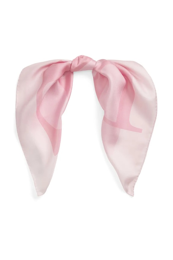 Lauren Ralph Lauren scialle in seta tessuto rosa 454972570