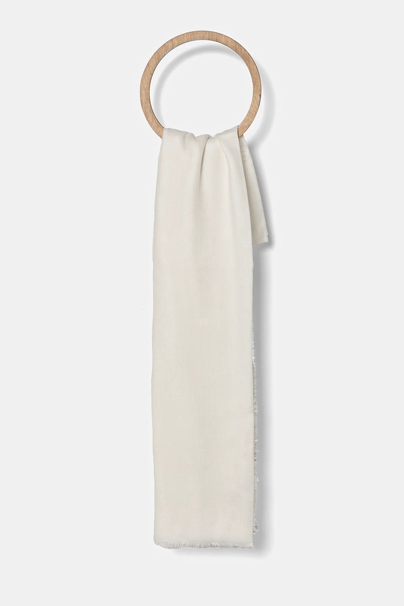 Weekend Max Mara szal z domieszką wełny tkanina beżowy 2515541014600