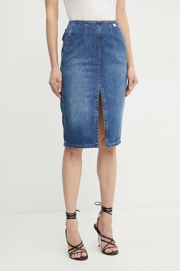 Τζιν φούστα Elisabetta Franchi casual μπλε GJ35N51E2