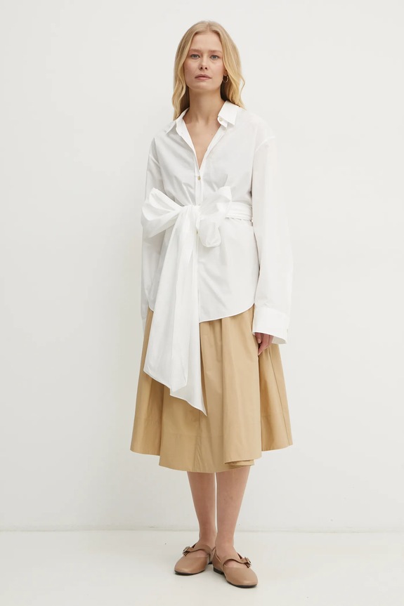 Βαμβακερή φούστα Forte Forte 13619.my.skirt πράσινο SS25