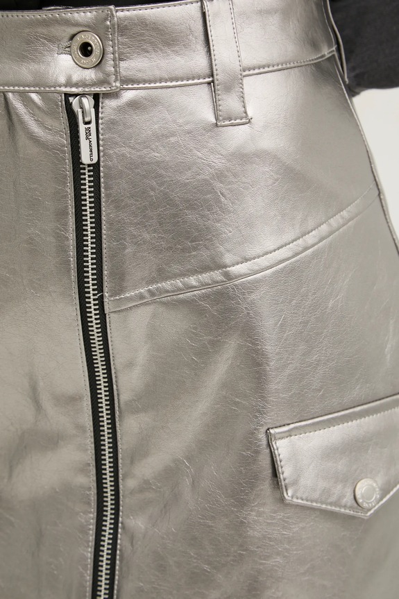 Karl Lagerfeld Jeans spódnica srebrny A1W12013
