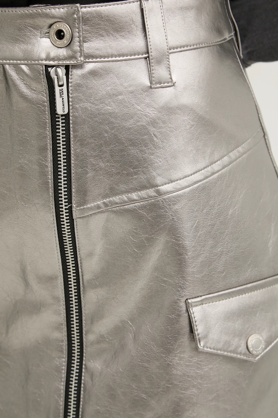 Karl Lagerfeld Jeans spódnica srebrny A1W12013