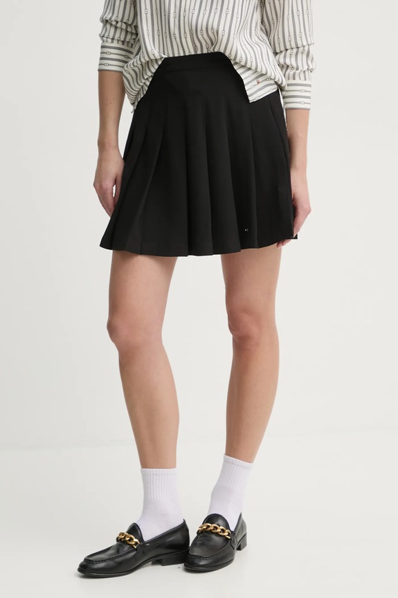 Tommy Hilfiger szoknya sima fekete WW0WW43880