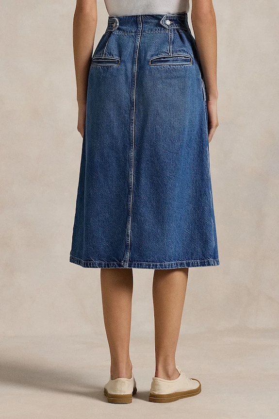 Clothing Polo Ralph Lauren cotton denim skirt 211959036 blue