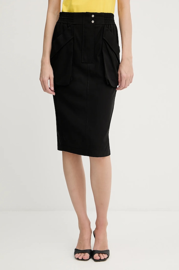 Pinko spódnica bawełniana bawełna czarny 104703.A2ER