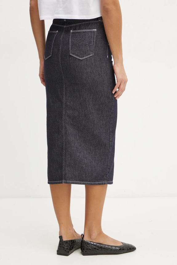 Îmbrăcăminte Karl Lagerfeld fusta jeans A1W12027 bleumarin