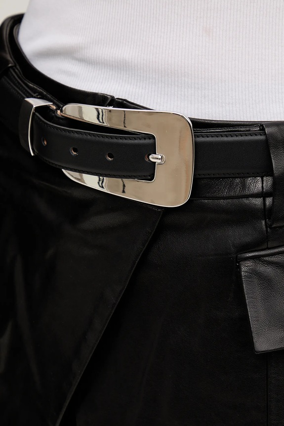 IRO gonna in pelle nero WP31YORI