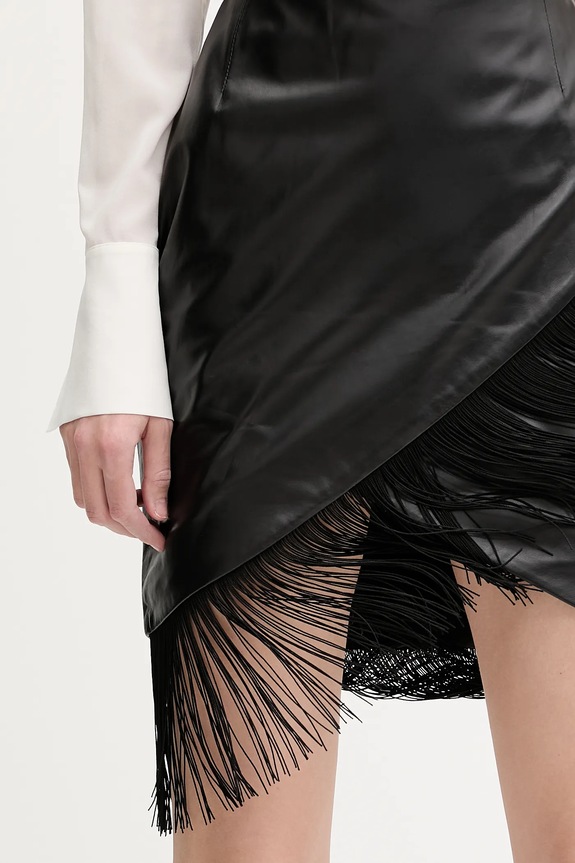 IRO fustă de piele WM31NEELA negru