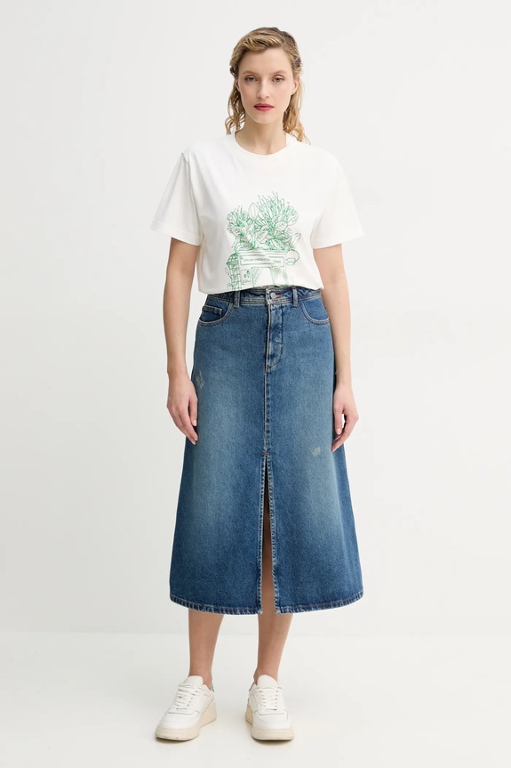 A.P.C. farmer szoknya jupe georgia COHFC.F06423 kék SS25