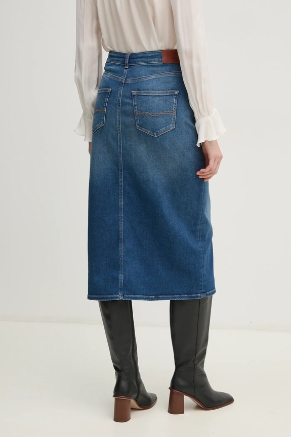 Oblečenie Rifľová sukňa Pepe Jeans MIDI SKIRT HW PL901186IA0 modrá