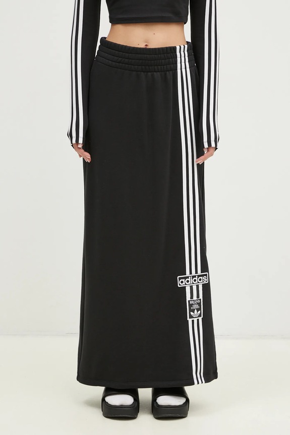 adidas Originals cotton skirt MAXI SKIRT cotton black JC8538