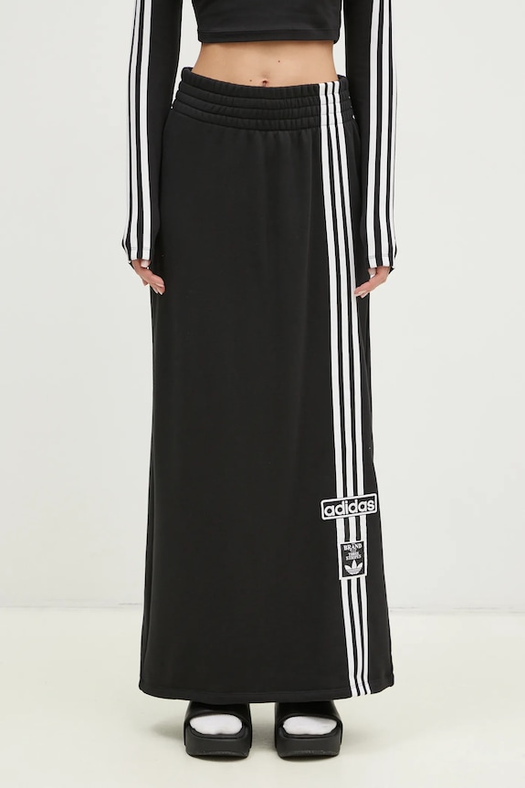 adidas Originals cotton skirt MAXI SKIRT cotton black JC8538