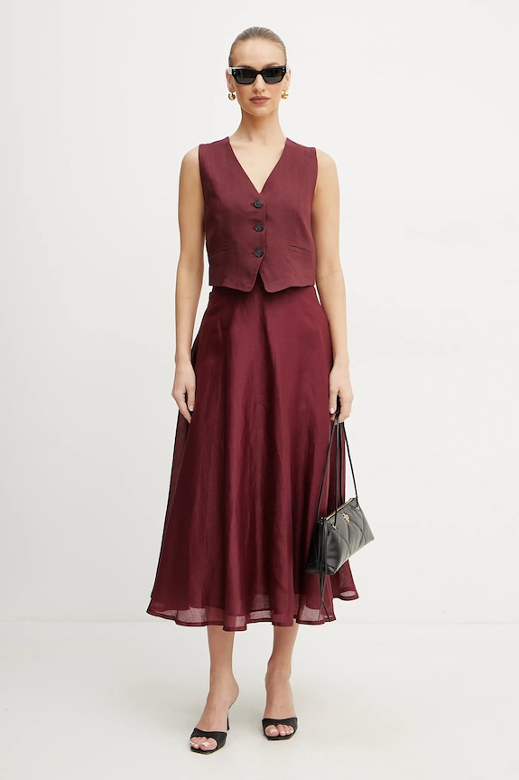 Marella szoknya NIPPON 2513101082 burgundia SS25