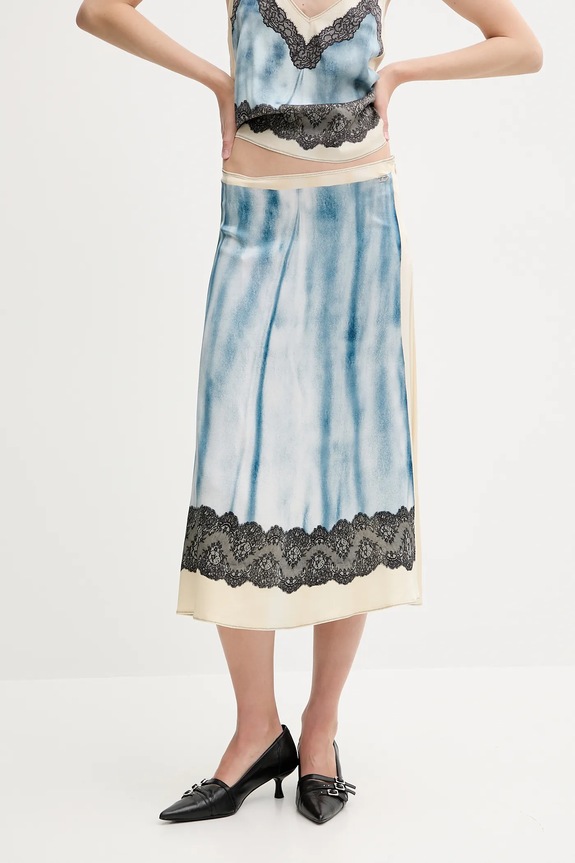 Sukňa Diesel O-NEIRIC SKIRT s elastanom modrá A16750.0IKAS