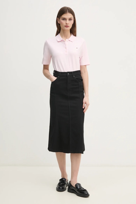 Τζιν φούστα Sisley 41GTL002N μαύρο SS25